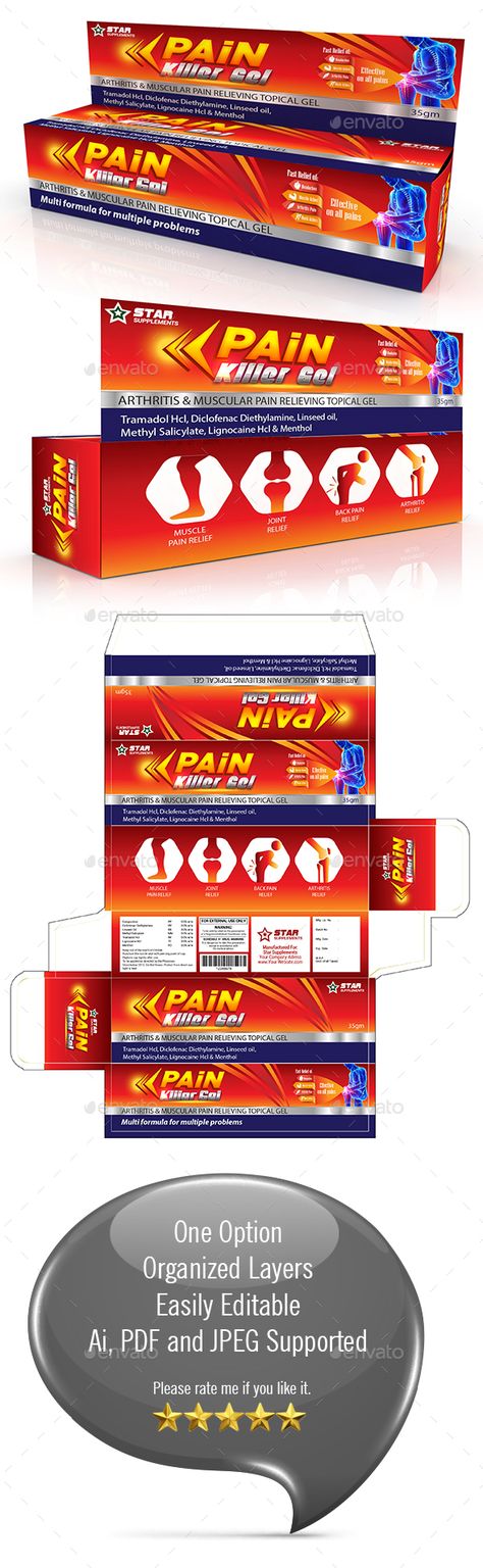 Pain Relief Gel Packaging Template Pharma Packaging Design, Medicine Box Design, Health Products Design, Pain Relief Gel, Medicine Packaging, Packaging Template Design, Business Cards Photography, Logo Design Collection, Pain Relief Cream