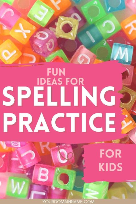 fun ideas for spelling practice for kids written in front of alphabet beads Spelling For 1st Grade, Creative Ways To Practice Spelling Words, Games To Practice Spelling Words, How To Practice Spelling Words, Spelling Words Games, Spelling Word Games For 2nd Grade, Spelling Word Practice 2nd, Fun Ways To Practice Spelling Words 1st Grade, How To Teach Spelling 2nd Grade