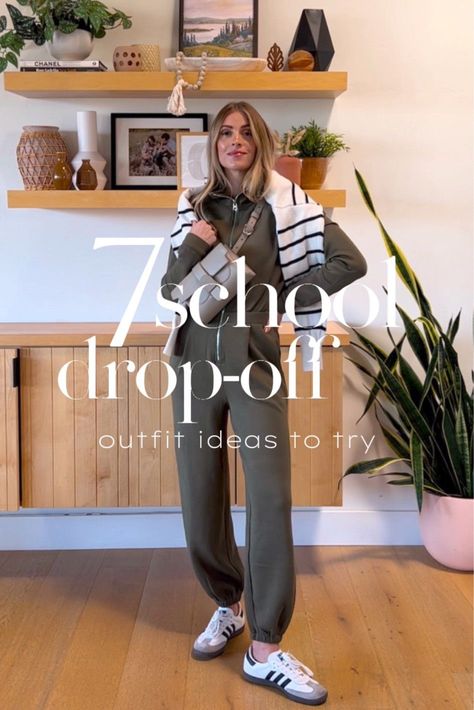 7 school drop off outfit ideas to try! These looks are casual yet chic. Easy outfits for busy mom life! Would even be perfect for travel outfits. Tap to shop! School Drop Off Outfit, Mom Style Inspiration, Kids Falling, Family Photo Ideas, Mum Fashion, Mama Style, Drop Off, Fashion Hacks Clothes, Back To School Outfits