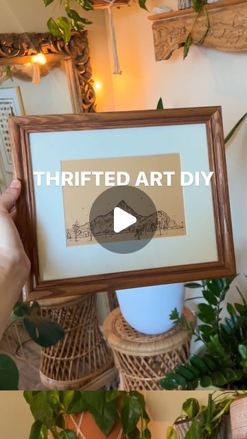 Jacey West | Adventurous Homebody on Instagram: "Sustainable home decor >>>  A majority of the framed art in our home came from old thrifted books! 📖   Between the thrifted frame and vintage book, this custom art cost less than $5 🙏🏼🖼️  Have you tried this home decor hack? 👀  #adventuroushomebody #thriftedhomedecor #thriftedhome #homebody" Thrift Store Canvas Makeover, Thrift Store Frames, Thrifted Picture Frames, Update Thrift Store Art, Thrift Picture Frames, Thrifted Books, Sustainable Home Decor, Thrifted Home, Thrifted Home Decor