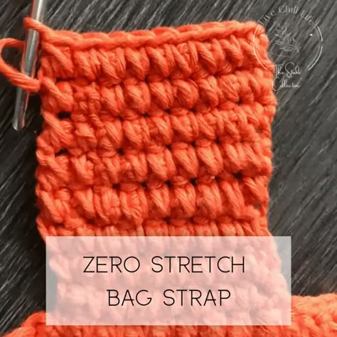 This no stretch crochet bag strap has virtually ZERO stretch and very easy to work up - even for beginners. Work it directly into the bag -no hardware needed. Crocheted Straps For Purses, No Stretch Crochet Stitch, Crochet Non Stretch Bag Handles, Crochet Sturdy Bag Strap, Crocheted Bag Straps, Crochet Non Stretch Strap, Sturdy Crochet Strap, Bag Strap Crochet Pattern, Crochet No Stretch Bag Strap