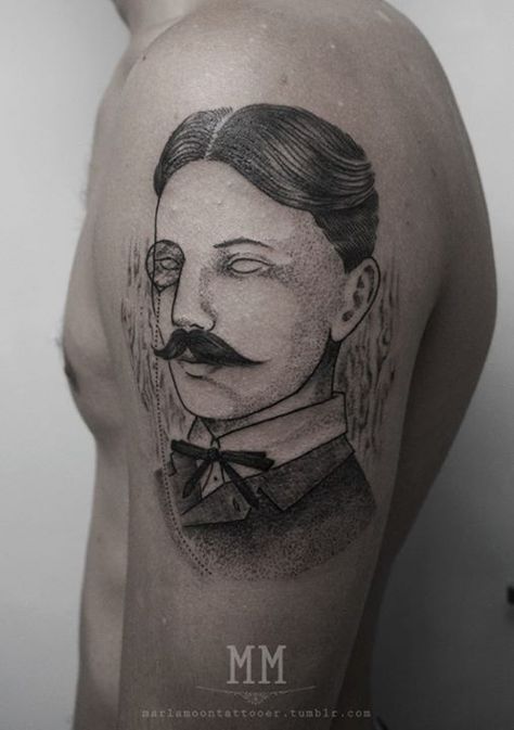 Marla Moon Nietzsche Tattoo, Dotwork Portrait, Friendship Symbol Tattoos, New Beginning Tattoo, Ink Link, Inca Tattoo, American Indian Tattoos, 13 Tattoos, Johnson City Tn