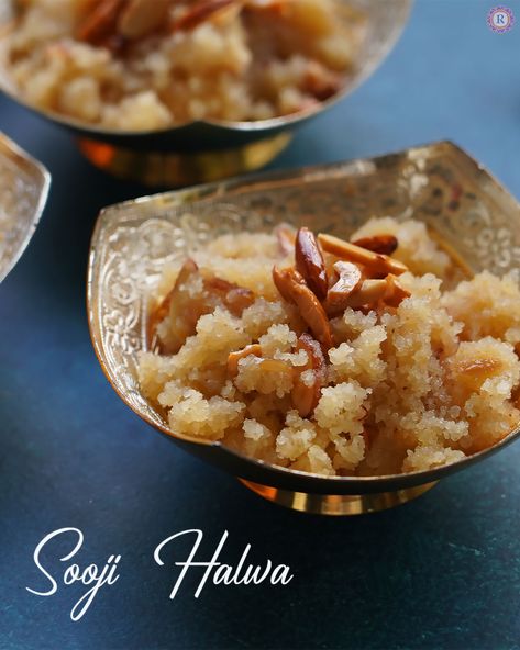 Sooji ka halwa, an Indian dish prepared with semolina, sugar and ghee as main ingredients. Let’s see how to make sooji halwa easily in this post with step by step photos and video. Sooji ka halwa is very popular during Ashtami as Puri halwa. Also is a prasad in other festival days. Make it anytime... Read More The post Sooji Ka Halwa Recipe appeared first on Raks Kitchen. Suji Halwa, Sooji Halwa, Pressure Cooker Potatoes, Halva Recipe, Semolina Pudding, Saffron Recipes, Indian Cookbook, Halwa Recipe, Clam Recipes