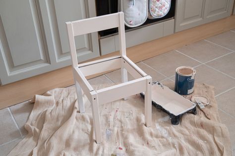 Paint Ikea Furniture, Ikea Paint, Ikea Flisat Table, Ikea Rast Hack, Flisat Table, Ikea Flisat, Painting Ikea Furniture, Ikea Play Kitchen, Budget Interior