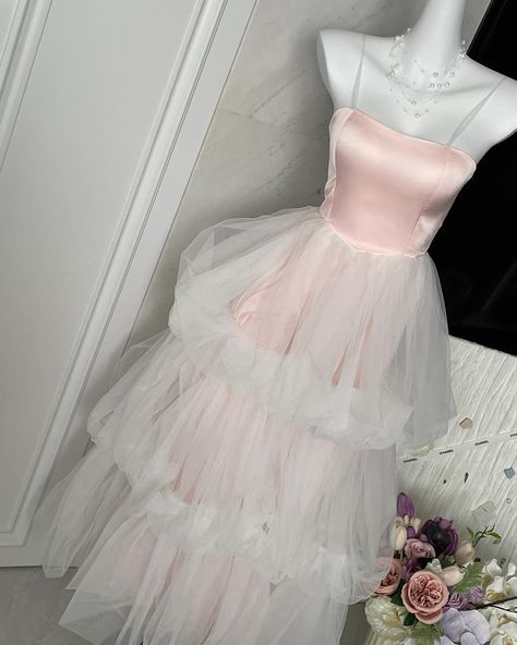 Sakura soft bridal dress 🌸🌸🌸 Princess Cottage, Sakura Dress, Gothic Princess, Soft Pink Color, Princess Gown, Crop Top Sweater, Daily Dress, Bra Lingerie, Trending Dresses