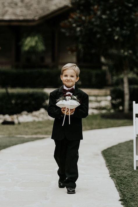 Ring Bearer Outfit Winter, Winter Wedding Ring Bearer, Winter Wedding Ring, Winter Wedding Rings, December Ring, Compass Photography, Ring Bearer Attire, The Aisle Wedding, Wedding Ring Bearer Outfit