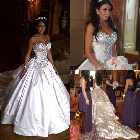 Pnina Tornai Wedding Dress Ball Gown, Pnina Tornai Ball Gown, Pinina Tornai, Wedding Dresses Ball Gown Sweetheart, Pnina Tornai Wedding Dress, Victorian Wedding Dress, Lovely Wedding Dress, Satin Bridal Gowns, Cathedral Train