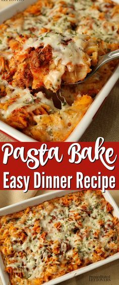 Easy Pasta Bake, Rotini Pasta Recipes, Pasta Bake Easy, Pasta Bake Recipe, Pasta Casserole Recipes, Recipe Pasta, Baked Pasta Recipes, Diy Recipe, Ground Beef Recipes Easy