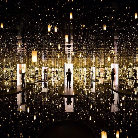 An interactive exhibit called 'Infinity Mirrors' by Japanese artist Yayoi Kusama is on display at the Hirshorn Museum in Washington, DC, until May 14, 2017. ⠀ ⠀ Photograph by Jim Lo Scalzo—EPA.  via ✨ @padgram ✨(http://dl.padgram.com) Interactive Exhibit, Infinity Mirrors, David Zwirner, Hirshhorn Museum, Instagram New York, Infinity Mirror, All Of The Lights, Yayoi Kusama, Dream Travel Destinations