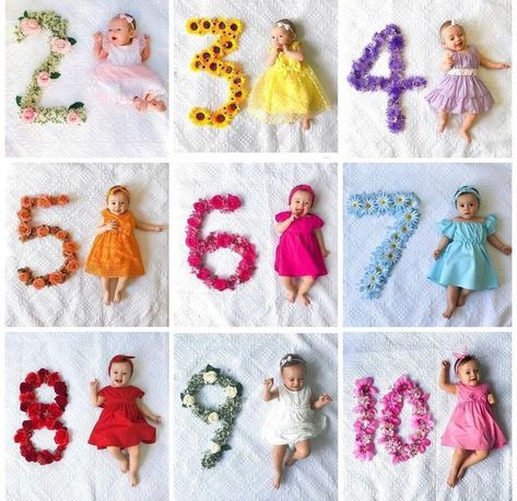 Girl Monthly Milestone Ideas, Baby Girl Milestone Ideas, Baby Girl Monthly Photoshooting Ideas, Milestone Ideas, Baby Milestones Pictures, Foto Newborn, Monthly Pictures, Monthly Baby Pictures, Maternity Photography Poses Pregnancy Pics