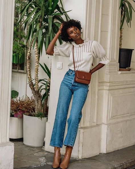 Hyacinthe on Instagram: “My favorite fall look for @rouje” Rouje Paris, French Girl Chic, French Street Fashion, Blue Jean Outfits, French Girl Style, Summer Attire, Looks Street Style, Carrie Bradshaw, French Girl