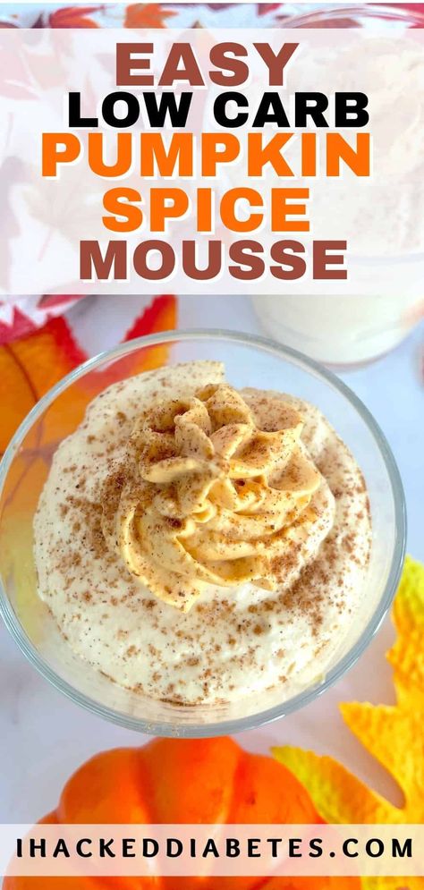 Pumpkin Spice Mousse made in minutes with whipped cream, pumpkin puree and pumpkin pie spice. Made low carb and sugar free. #keto #lowcarb #sugarfree #recipe Keto Pumpkin Whip, Pumpkin Fluff Low Carb, Low Carb Pumpkin Puree Recipes, Sugar Free Pumpkin Fluff, Keto Recipes With Pumpkin Puree, Keto Pumpkin Fluff, Keto Pumpkin Mousse, Pumpkin Mousse Recipe, Honeybun Cake