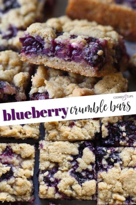 Easy Blueberry Desserts, Blueberry Desserts Recipes, Blueberry Cobbler Recipes, Blueberry Crumble Bars, Crumble Bars, Blueberry Desserts, Blueberry Crumble, Dessert Bar Recipe, Crumble Recipe