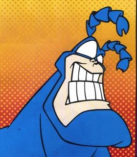 The Tick: One of the most underrated cartoons. It was odd, hilarious, disturbing, enlightening, genius, moronic-- everything a cartoon for adults should be. And, with quotes such as these, how can you go wrong?   "I'm betting that I'm just abnormal enough to survive."   "Hey! You in the pumps! I say to you - stop being bad!"  "Man. Today is so loopy."  "Well, once again we find that clowning and anarchy don't mix." Best Cartoon Characters, Low Brow Art, The Tick, Brow Art, Best Cartoons, Best Cartoons Ever, Fox Kids, Nerd Herd, Cartoon World