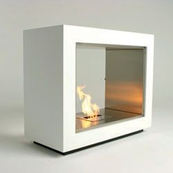 ecosmart Movable Fireplace, Bio Ethanol Fireplace, Portable Fireplace, Futuristic House, Ethanol Fireplace, Bioethanol Fireplace, Electric Fires, Modern Fireplace, White Box