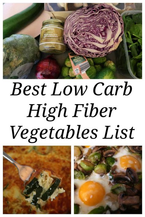 Low Carb High Fiber Vegetables List – the best keto diet friendly foods for you that are naturally low in carbs and high in healthy fibre. High Fiber Low Carb Foods Meals, Healthy High Fiber Foods, High Fiber Low Carb Foods, High Fiber Keto Foods, High Fiber Low Carb Recipes, Low Fat High Fiber Recipes, Foods High In Fiber, Low Carb High Fiber Vegetables, Hi Fiber Foods