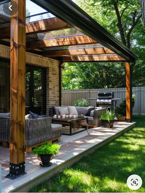 Patio Cover Ideas, Outdoor Covered Patio, Backyard Renovations, Patio Cover, Backyard Remodel, Farmhouse Porch, Patio Shade, Backyard Pergola, Outdoor Decor Backyard