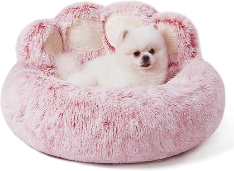 $38.99 Dog Bed For Small Dogs, Dog Donut, Grey Dog Bed, Comfy Dog Bed, Pink Dog Beds, Small Dog Bed, Cute Dog Beds, Donut Bed, Donut Dog Bed