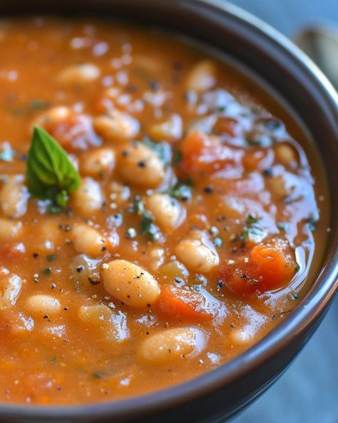 My mother-in-law doesn't love soup too much, but she scraped the bottom of the slow cooker on this one! White Bean Soup With Canned Beans, Slow Cooker Fire Roasted Tomato And White Bean Soup, Slow Cooker Italian Summer Soup, Low Cholesterol Soups, Bean Soup With Tomatoes, Cooktop Cove, Crockpot Soups, White Bean Soup Recipes, Crockpot Soup