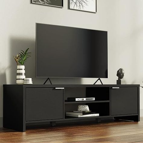 MADESA TV Stand Media Console Living Room, Console Living Room, Television Cabinet, Black Tv Stand, Modern Tv Cabinet, Living Room Entertainment Center, Tv Stand Cabinet, Modern Entertainment Center, Console Tv