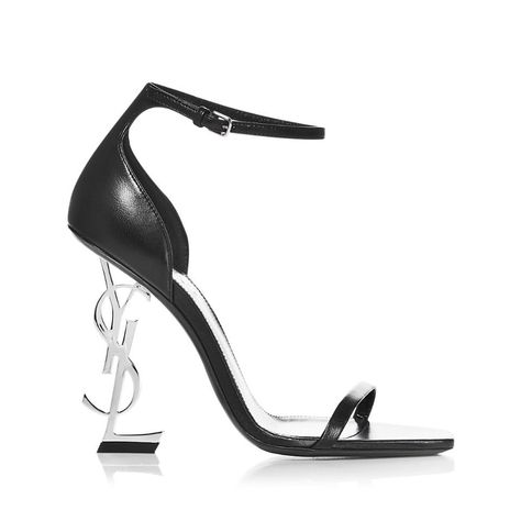 Ysl Heels Silver, Silver And Black Heels, Ysl High Heels, Stylish Shoes Heels, Black And Silver Heels, Fashion Shoes Heels, Expensive Shoes, Shoes Heels Classy, Ysl Heels