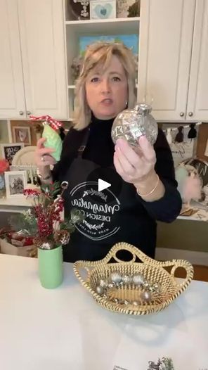 DIY Faux Jadeite Christmas Ornaments | In this video restream from November 2022 I will show you how to make faux jadeite Christmas ornaments.
.
Paint is Apple Barrel Indoor / Outdoor Gloss -... | By DiyDreaming | color, Any size. As long as it has some detail on it. And turn it into a jadeite ornament. So these are couple that I've done. I'm going to take you through the whole process. They're really pretty. I think what makes the difference in this project is what color of paint you use. We're also going to talk about this. Um so first thing I want to tell you is that this whole idea of doing Jadeite ornaments came through a series of things. First, my friend Susie sent me pictures from Amish Country of a beautiful store that had a ton of gorgeous pieces and I was just drooling over that Diy Jadeite Ornaments, Jadite Ornaments, Jadeite Ornaments, Jadeite Christmas, Apple Barrel, Amish Country, I Will Show You, Holiday Crafts, My Pictures