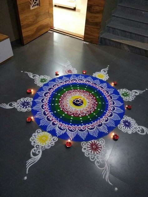 Rangoli Latest Designs Diwali, Sanskar Bharti Border Rangoli, Deewali Rangoli Designs, Sanskar Bharti Rangoli Designs Beautiful, Sanskar Rangoli, Rangoli Designs With Colors, Latest Rangoli Designs For Diwali, 2000 Ideas, Sanskar Bharti Rangoli