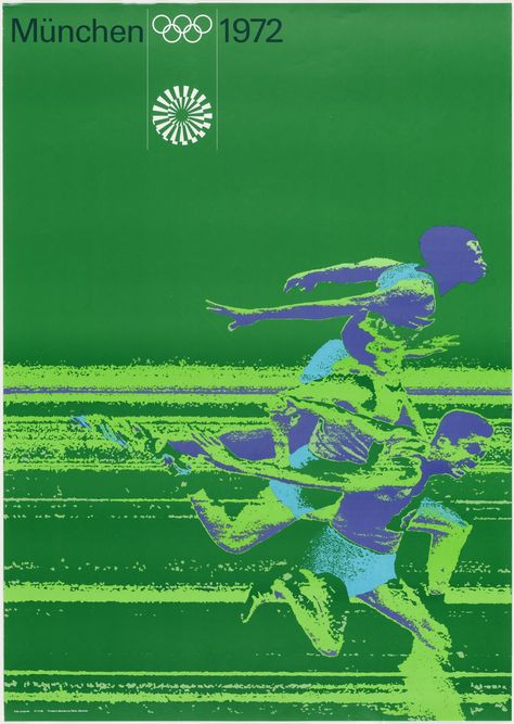 Otl Aicher (also known as Otto Aicher). München 1972. 1972 | MoMA Olympic Poster, Running Poster, Armin Hofmann, International Typographic Style, Otl Aicher, Running Posters, Olympic Team, Winter Games, Summer Olympics