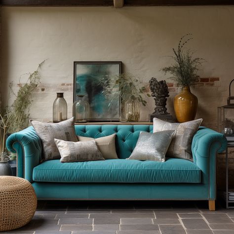 Title for the Pin: "Metallic Marvels on Teal Magic 🌌" "Bring a touch of opulence to your living space with a mix of gold and silver cushions set against the backdrop of a captivating teal sofa. This ensemble effortlessly blends luxury with modern aesthetics, creating a serene yet sophisticated ambiance. Dive into this metallic dream today! ✨🛋️🌟" #GoldCushions #SilverCushions #TealSofa #LuxuryInteriors #SofaStyling #MetallicDecor #HomeInspo #CushionCovers #LivingRoomDesign ✨🛋️🌌 Silver Sofa, Teal Sofa, Silver Cushions, Gold Cushions, Sofa Styling, Modern Aesthetics, Luxury Interior, Metal Decor, Gold And Silver