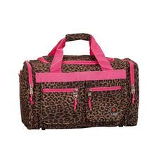 Rockland Freestyle 19 in. Tote Bag, Pinkleopard Rockland Luggage, Carry On Tote, Brown Tote Bag, Pink Cheetah, Dance Bag, Brown Tote, Duffel Bags, Pink Leopard, Chanel Handbags