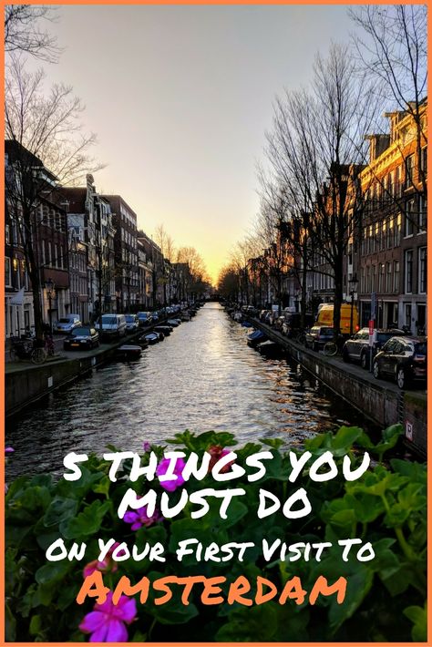 5 Things You Must Do On Your First Visit To Amsterdam | European Travel | Canal Tour | A'DAM Lookout | Amsterdam Museums | Indonesian Food | Stroopwafels Unique Destinations, Trip To Amsterdam, Visit Amsterdam, Mad Hatters, Netherlands Travel, Amsterdam Travel, Unique Places, Europe Vacation, European Destinations