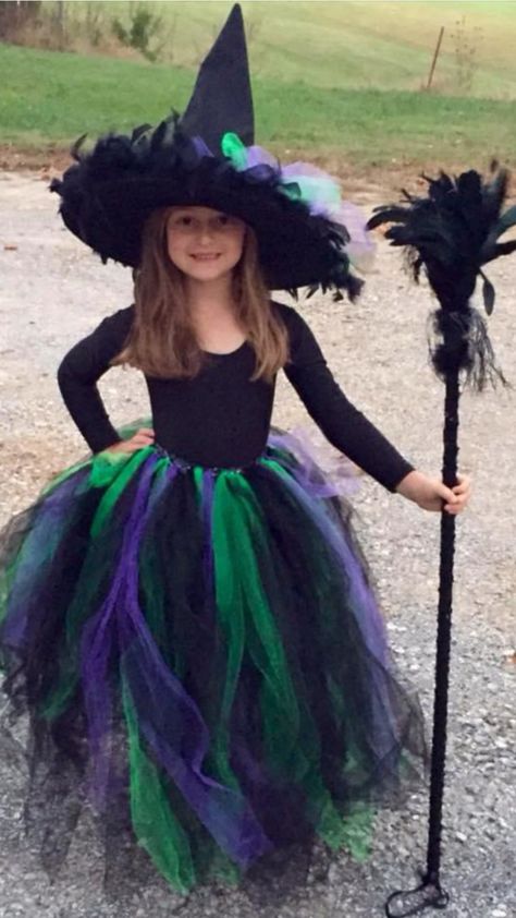 Halloween Tulle Skirt, Group Witch Costumes, Toddler Witch Costumes, Huddle Board, Girls Witch Costume, Cute Witch Costume, Diy Girls Costumes, Witch Costume Diy, Original Costumes