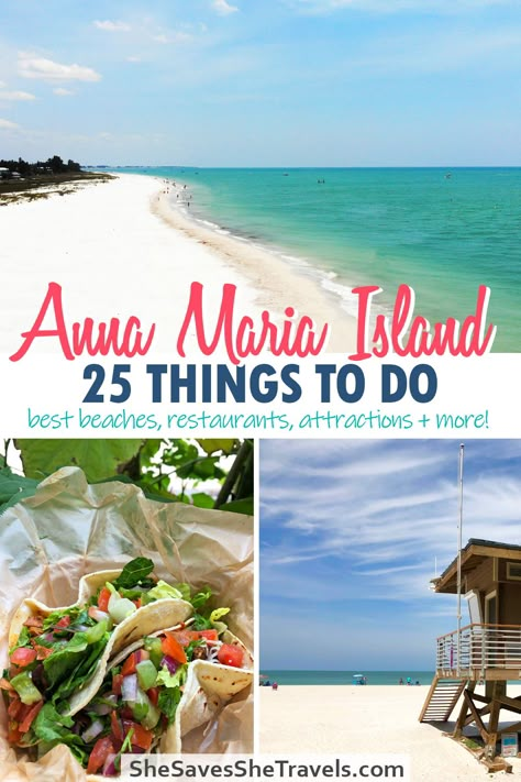 Planning a trip to Anna Maria Island, Florida? Here's the ultimate guide to everything you need to know! The top activities, best beaches, restaurants, attractions and so much more. Here's 25 things to do in Anna Maria Island you won't want to miss. | Florida Vacation | Anna Maria Island | Florida Beach Vacation | Florida Beaches Anna Maria Island Things To Do, Anna Maria Island Map, Anna Maria Island Florida Things To Do, Anna Maria Island Beaches, Things To Do In Anna Maria Island, Bean Point Anna Maria Island, Anna Maria Island Restaurants, Best Florida Vacations, Anna Maria Florida