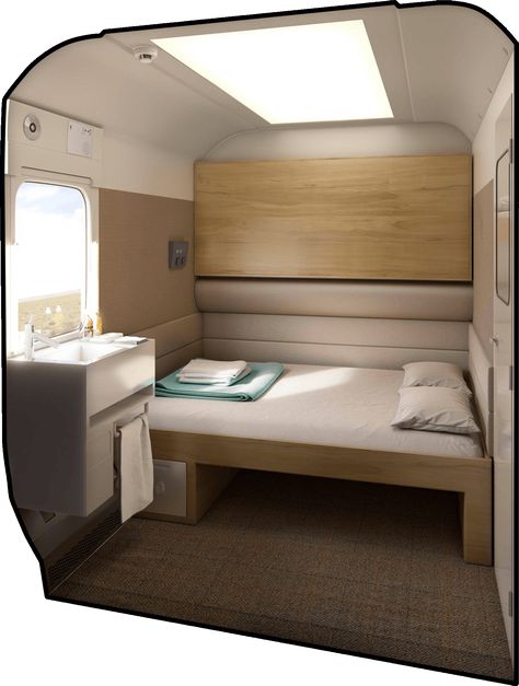 Copyright Caledonian Sleeper / Serco / CAF Pod Room, Train Interior, Sleep Box, Pod Hotels, Hostels Design, Sleeping Pods, Pod House, Future Transportation, Uk Destinations