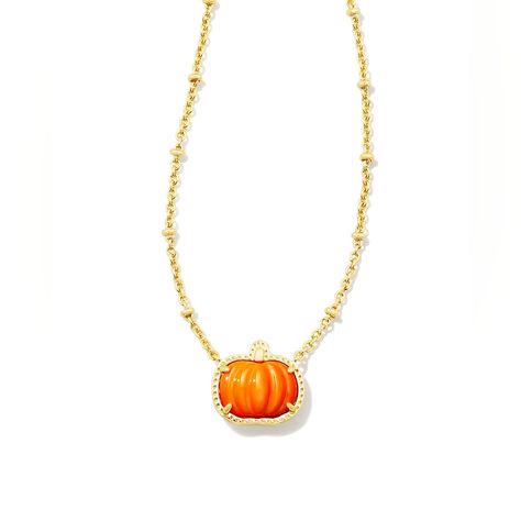 It's Almost Fall, Yall! Celebrate The Fall Season By Wearing This Cute Mother Of Pearl Orange Pumpkin Necklace As The Weather Grows Crisp And The Days Become Shorter. 14k Gold Over Brass Lobster Clasp W/ Single Adjustable Slider Bead 19" Chain 0.6"L X 0.55" W/ Pendant. From A Smoke-Free, Pet-Friendly Home. Kendra Scott Silver Necklace, Short Pendant Necklace, Pumpkin Necklace, Rose Gold Pendant Necklace, Autumn Necklace, Kendra Scott Necklace, Pumpkin Season, Mother Of Pearl Necklace, Fall Jewelry