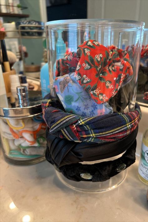 Headband and Scrunchie Organizer from Amazon -- Affordable bathroom organization find Organize Headbands, Scrunchie Organization, Scrunchie Organizer, Bathroom Organization Ideas, Headband Organizer, Feminine Jewelry, Dream Kitchens Design, Beauty Storage, Cozy Living Rooms