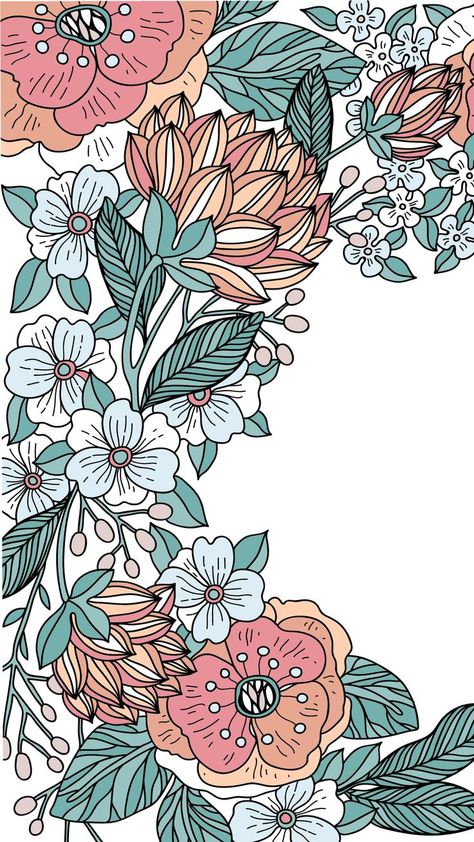 🌸🌸Floral Design Wallpaper🌸🌸.Floral Design.Wallpaper Floral Design Wallpaper, Flowery Wallpaper, Phone Wallpaper Patterns, Deco Floral, Cute Patterns Wallpaper, Design Wallpaper, Flower Doodles, Chalkboard Art, Apple Wallpaper