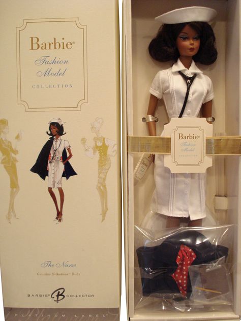 Nurse Barbie Aesthetic, Doll Collection Aesthetic, Black Barbie Doll, Nurse Bae, Nurse Barbie, Goodwill Bins, Dolls Aesthetic, Barbie Things, Mother Baby Nurse