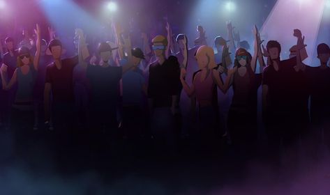 INT. DEMI CONCERT AUDIENCE FLOOR - NIGHT Gacha Concert Stage Background, Gacha Life Concert Background, Anime Concert Stage Background, Gacha Concert Background, Zepeto Background Concert, Anime Concert, Concert Audience, Concert Background, Cool Colorful Backgrounds