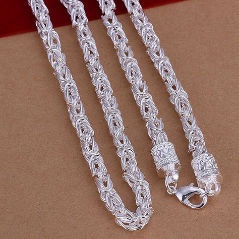 chainmail clothes for men | 925-Silver-Chain-N048-New-Free-Shipping-2014-Fashion-5mm-Dragon-Chain ... Rings Aesthetic, Aesthetic Rings, Jewelry Magazine, Costume Jewelry Sets, Silver Chain For Men, Mens Necklace, Shopping Party, Womens Chokers, Trendy Fashion Jewelry