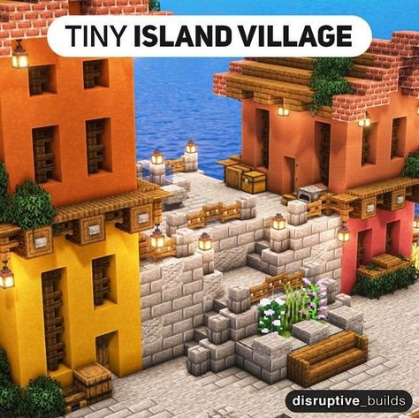 Minecraft Mediterranean Village, Minecraft Village Center, Minecraft Desert, Minecraft Structures, Minecraft Blocks, Minecraft House Plans, Bangunan Minecraft, Minecraft Castle, Diy Minecraft