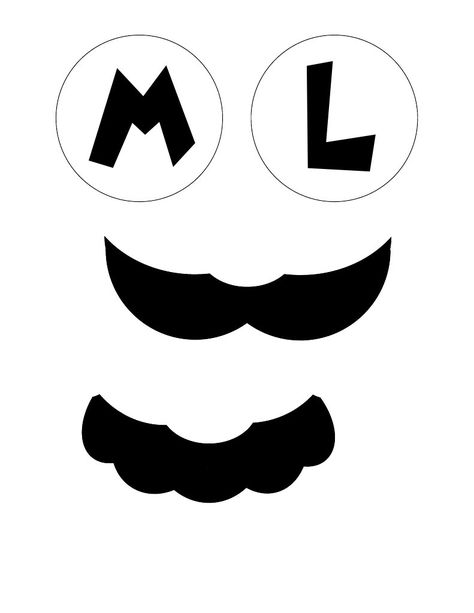 Mario Hat Printable, Diy Mario Mustache, Mario Mustache Printable, Mario Bros Diy Costume, Mario Mustache, Mario And Luigi Hats, Bundesliga Logo, Luigi Hat, Super Mario Hat