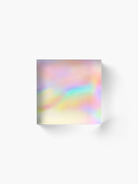 "Iridescent Aesthetic Color" Acrylic Block by Yanwun | Redbubble Iridescent Office Decor, Iridescence Aesthetic, Irridecent Design, Iridescent Illustration, Dark Iridescent Aesthetic, Irredescent Aesthetic, Iredesant Aesthetic, Iridescent Color Palette, Iridescent Branding