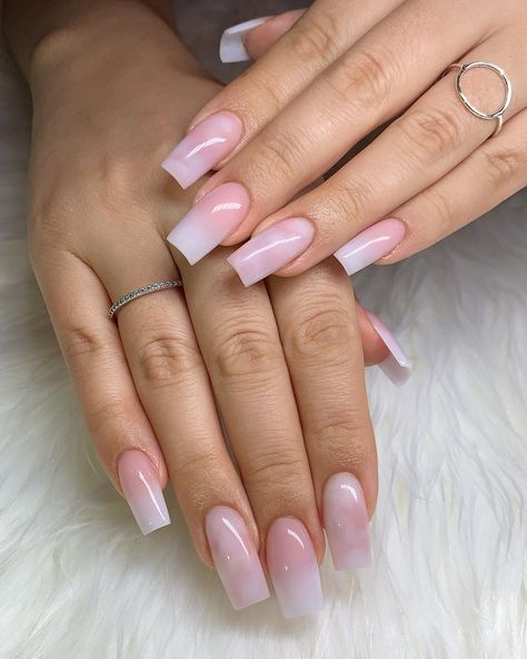 Medium Ombre Nails, Sculpted Nails, Marble Nails, Nails Inspo, Pink Ombre, Nails On Fleek, Nails Ideas, Ombre Nails, Pink Nails