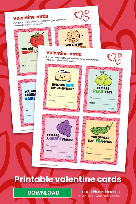 Check out these "berry" special Valentine cards! Download, print and cut out these free cards to give on Valentine's Day! Printable Valentine Cards, Printable Valentines Cards, Printable Valentine, Free Cards, Valentine Special, Valentine Cards, Print And Cut, Valentines Cards, Berry