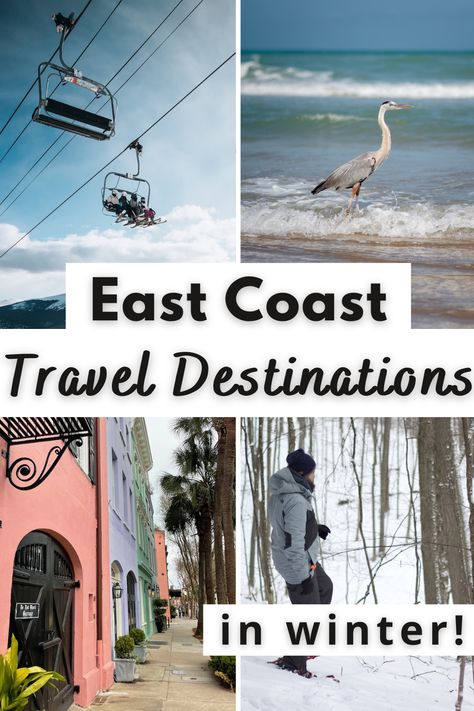 A weekend getaway can be a great way to combat the winter blues & luckily you don't always need to go far from home! Looking to head out on an East Coast winter getaway? Read on for the best East Coast winter vacation destinations! East Coast Destinations Winter | East Coast Road Trip | USA Winter Travel |Winter Travel Destinations | Winter Vacations | Travel Ideas | United States Travel | United States Travel Destinations Winter | East Coast Winter Vacation Ideas | Winter Destinations In The US East Coast Winter Vacation Ideas, East Coast Weekend Getaway, Best East Coast Vacations, East Coast Vacation Ideas, East Coast Winter, East Coast Travel Destinations, Winter Vacation Ideas, Winter Weekend Getaway, Georgia Beaches