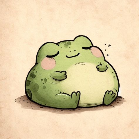 Frog, cute frog, Chubby frog, hand-drawn, Doodle Art, Design, Print on demand, charming, relaxing frog, adorable Frog Art Illustration, Tiny Frog Drawing, Fat Frog Drawing, Frog Cute Drawing, Cute Frogs Art, Frogs Doodle, Frog Art Cute, Cute Kawaii Pfp, Cute Frog Drawing