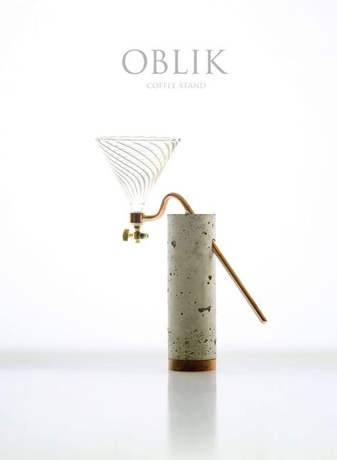 OBLIK coffee stand. This is BEAUTIFUL! Drip Coffee Stand, Coffee Stand, Coffee Stands, Coffee Equipment, Coffee Dripper, Coffee Brewer, Gourmet Coffee, Filter Coffee, Pour Over Coffee