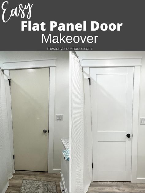 How To Update Interior Doors Diy, Spruce Up Plain Doors, Pocket Door Remodel, Diy Wood Door Makeover, Mdf Board Door Design, Sliding Closet Door Design, Transform Plain Door, Unique Door Ideas Interior, Add Glass To Interior Door