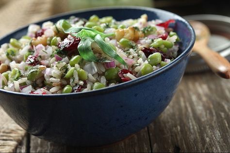 Green Split Pea Salad with Rice and Cranberries - Appetizers, Snacks & Sides, Mains Recipe Split Pea Salad, Split Pea Recipes, Salad With Rice, Green Pea Salad, Cranberry Appetizer, Pea Salad Recipes, Green Split Peas, Split Peas, Pea Salad